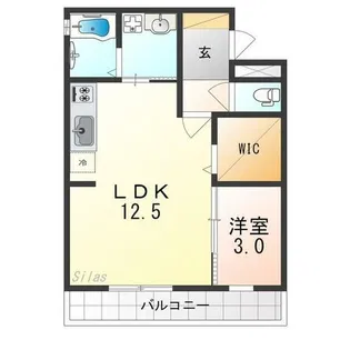 アドマス鶴原D棟【3階】の間取り
