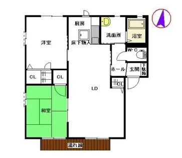 ラフィネ中曽根 A棟【101号室】の間取り
