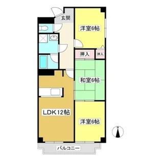 e-ホーム元町【402号室】の間取り