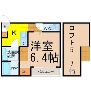 ハーモニーテラス烏森町【2階】の間取り