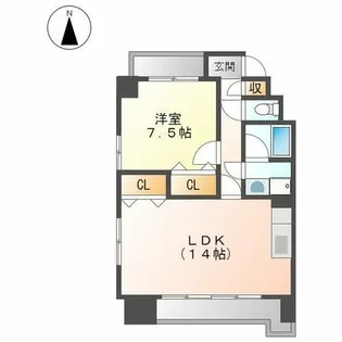 ルピナス法龍【801号室】の間取り