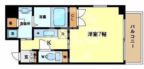 エイペックス京町堀【3階】の間取り