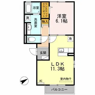 ブルーフローラA【2階】の間取り