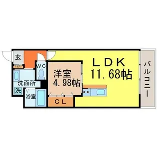 セントピア岡安【7階】の間取り