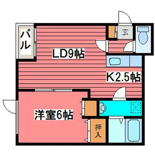 メゾンアストラル月寒東【1階】の間取り