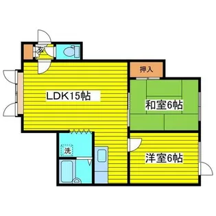 パークハイツ本町【2階】の間取り