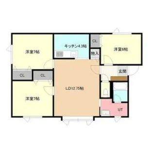 ガーデンパーク【201号室】の間取り