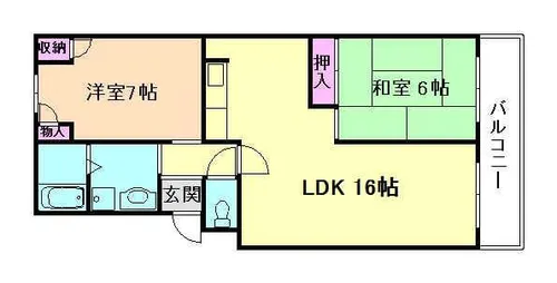 大阪府豊中市原田元町1丁目【マンション】の間取り