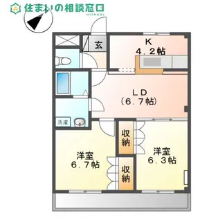 愛知県碧南市幸町2丁目【アパート】の間取り