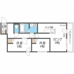 コートロティS21 B【2階】の間取り
