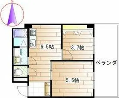 パラシオ美合【405号室】の間取り