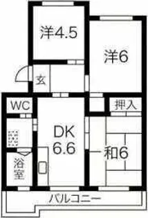 コーポのぐろ【1階】の間取り