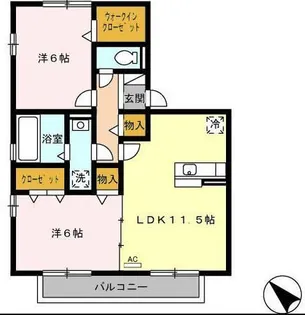 フラット・オブラダ【2階】の間取り