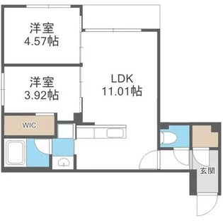 ラ・シュエットS6W14【308号室】の間取り