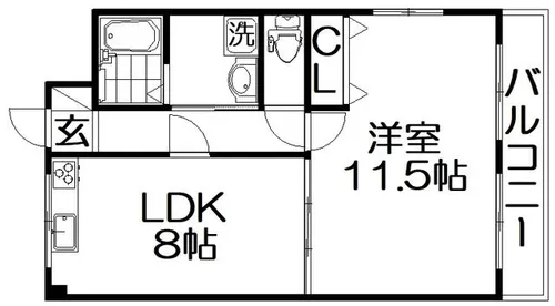 サンシャーリー【1階】の間取り