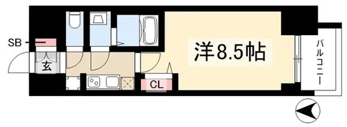 プレサンス大曽根駅前ファースト【5階】の間取り