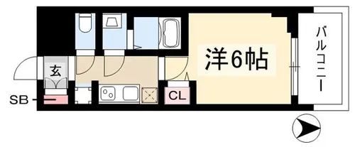 プレサンス名古屋幅下ファビュラス【5階】の間取り