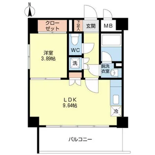 ブランシェ波多江【0206号室】の間取り