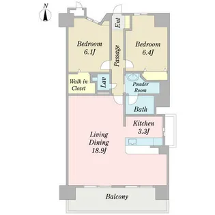 プロシード新瑞橋【0602号室】の間取り