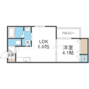 グリッター長田【1階】の間取り