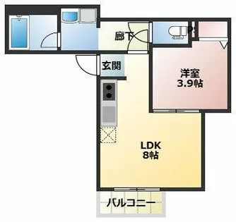 S Apt.門真城垣町【1階】の間取り