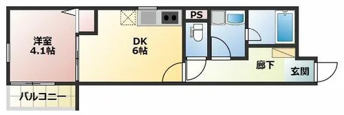 S Apt.門真城垣町【3階】の間取り