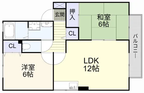 リベェール山崎【205号室】の間取り