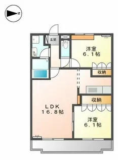 ウィンズパレス雅【2階】の間取り