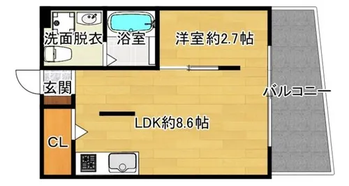 コスモクレスト柴島【1階】の間取り