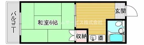 1DKの間取り画像