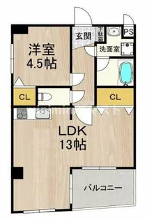 フェルザ今宮戎【7階】の間取り
