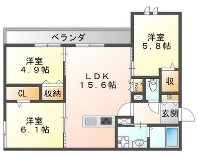 Sourire d’ange.スーリール ダンジュ【103号室】の間取り