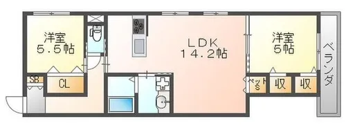 Sourire d’ange.スーリール ダンジュ【2階】の間取り