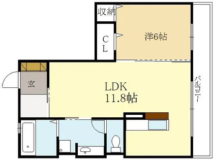 エーデルハイム東香園【3階】の間取り