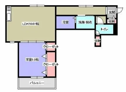 クリエオーレ新鴻池町【1階】の間取り