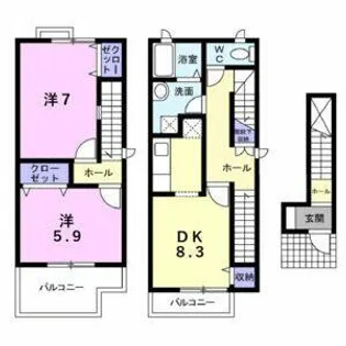 ティンカーベル【205号室】の間取り