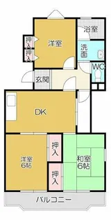 ベルハイムOKADA【B-1号室】の間取り