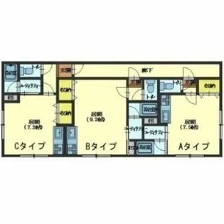 マンション我楽【B号室】の間取り
