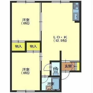 パークハイツ五稜郭【305号室】の間取り