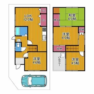 大阪府河内長野市高向【一戸建】の間取り