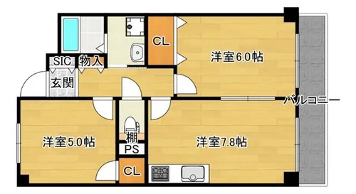 久光マンション【5階】の間取り