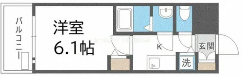 プレサンス梅田北ザ・ライブ【6階】の間取り