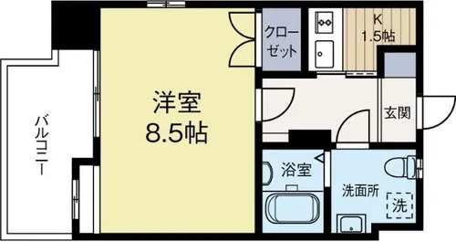 福岡県福岡市博多区美野島3丁目【マンション】の間取り