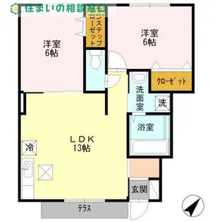 愛知県高浜市呉竹町4丁目【アパート】の間取り