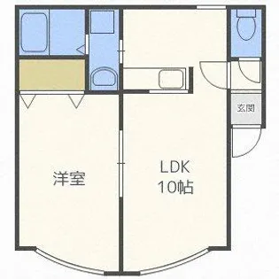 シングルコート北21条【3階】の間取り