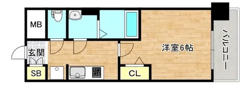 大阪府大阪市東成区東小橋1丁目【マンション】の間取り