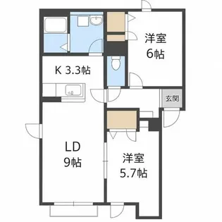 シャーメゾン元町グランビレッジJ【1階】の間取り
