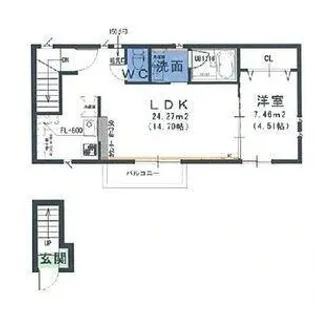 La mer【201号室】の間取り