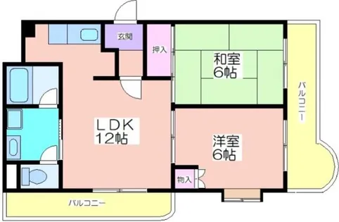 エスポワール住之江公園【6階】の間取り