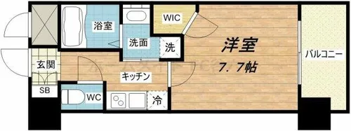 クラウンハイム北心斎橋フラワーコート【12階】の間取り